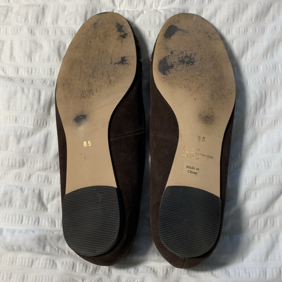 J JILL Dark Brown Suede Cutout Rounded Toe Flats - Picture 5 of 10